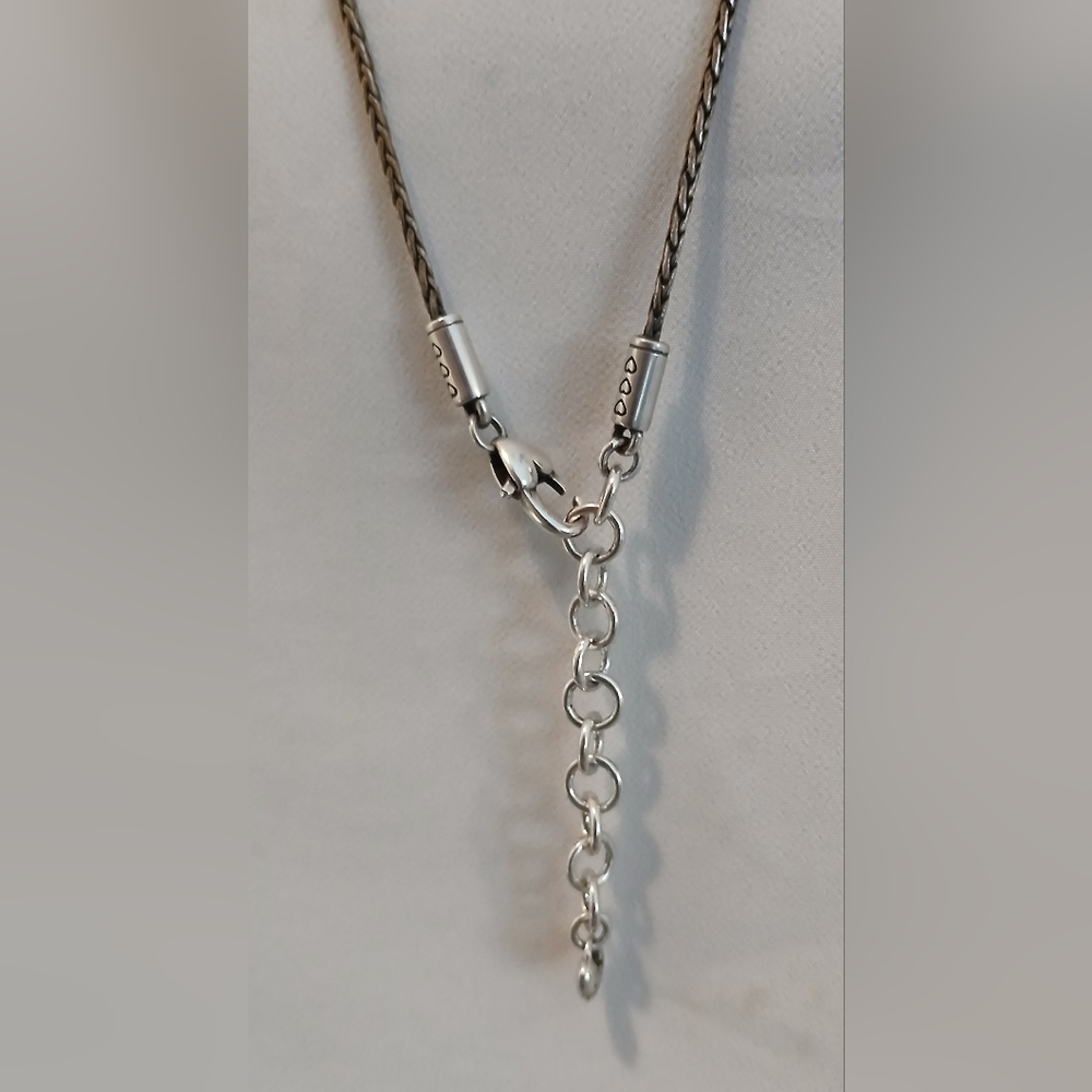 Brighton Silver Heart Badge Locket Necklace - Picture 4 of 6